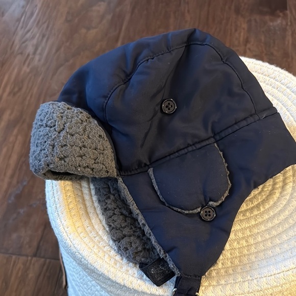 Navy and Gray Winter Hat - Picture 4 of 6